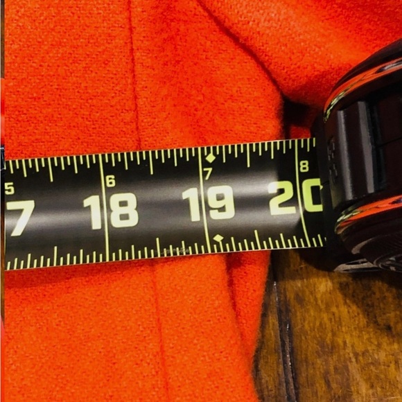 Talbots Petites women size 8 orange double breasted peacoat - Picture 8 of 14